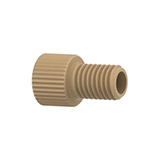 Super Flangeless™ Nut PEEK, Short, 1/4-28 Flat-Bottom, for 1/16" OD Natural - 10 Pack